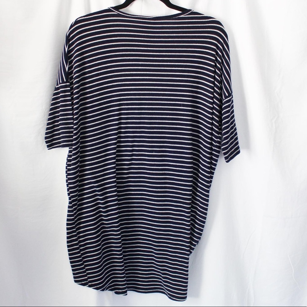 GUC LulaRoe navy and white striped Irma tunic - Picture 2 of 2